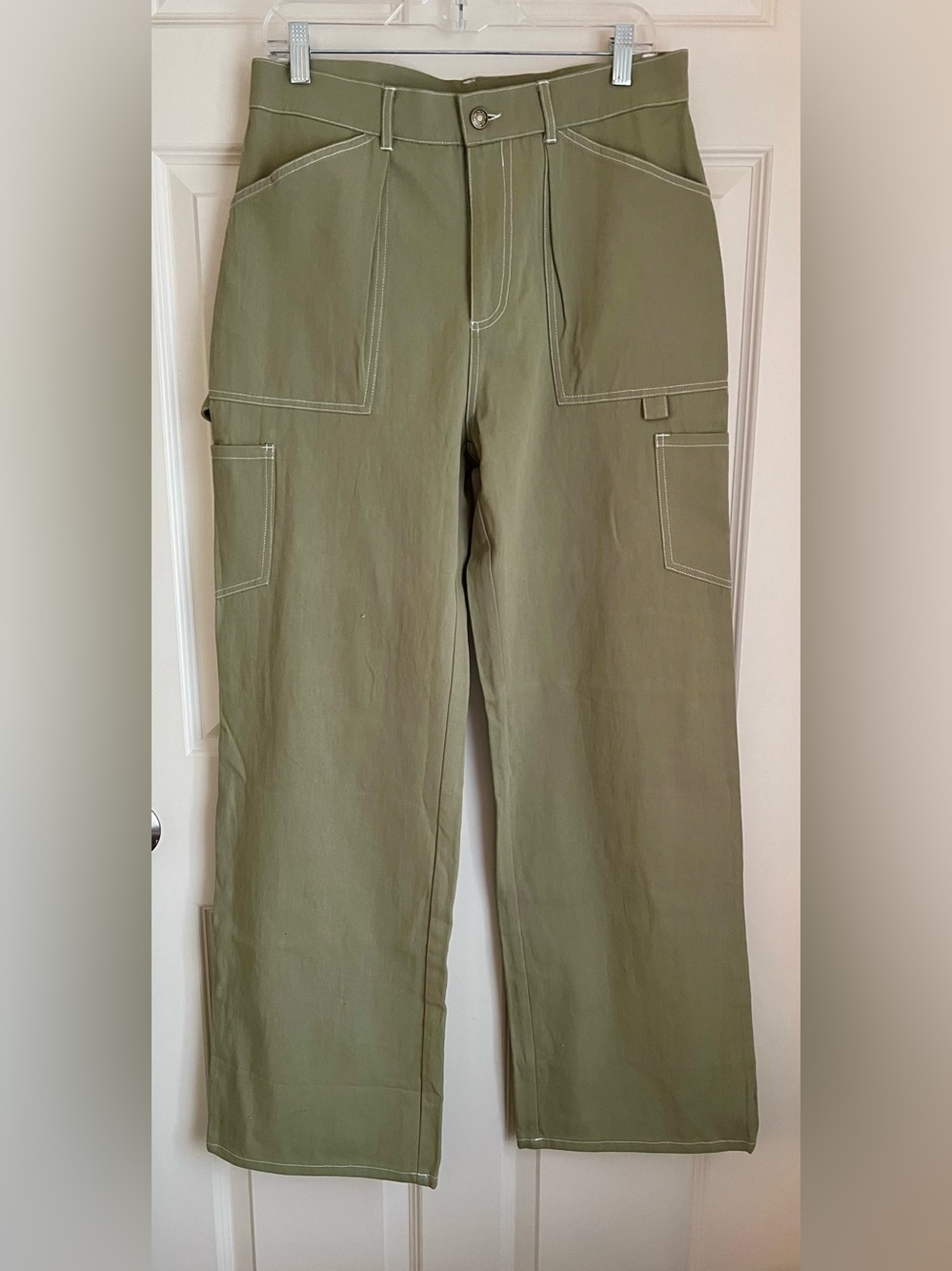 Sky to Moon Women’s Olive Green Cargo Wide Leg Pants